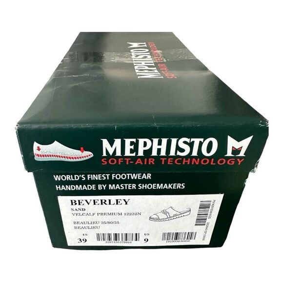 Mephisto Soft Air Technology Beverly Sand Velcalf Premium Sandals EU 39 IS 9 - Picture 9 of 10